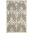 thumbnail image 4 of SAFAVIEH Manchester Naomh Medallion Striped Area Rug, Grey/Ivory, 5' x 8', 4 of 5