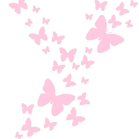 Butterfly Wall Decals Soft Pink Peel Stick Wall Decor Stickers