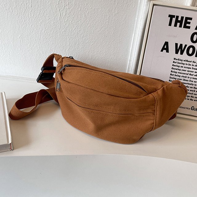 Cangurera Bolsos de pecho ajustables para niñas, correas de hombro, Color sólido de calle de moda para viajes Tmvgtek Para Estrenar
