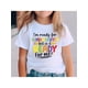 thumbnail image 1 of Camiseta de manga corta de algodon 100% para niñas - Listo para el divertido kindergarten con estampado de letras, ajuste regular, top casual para verano, sin cinturon, cuello redondo, camisetas para, 1 of 6