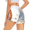 thumbnail image 3 of Xecao's Animals in Transport for a double-layer running short for women, perfect for gym, tennis, and more, featuring a convenient pocket., 3 of 9