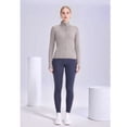 thumbnail image 3 of Womens Full Zip Running Track Jacket Workout Slim Fit Yoga with Thumb Holes Raw Coconut Latte S, 3 of 8