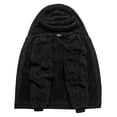 thumbnail image 2 of Sudadera con capucha SCODI de forro polar grueso tipo sherpa, negra, talla L, 2 of 5