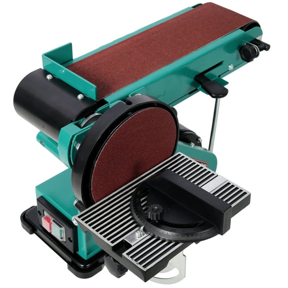 4" x 36" Belt Sander, 6" Disc Sanders Polisher Grinder with Belt, Direct-drive Motor, Steel Base, 120V/60Hz, Belt Grinde for Softwoods, Hardwoods, Plywood, MDF, Metal, Green