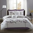 thumbnail image 2 of Holly 8 Piece Cotton Comforter Set Purple Queen, 2 of 4
