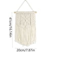 thumbnail image 3 of Macrame Wall Hanging Tapestry, Handwoven Cotton Rope Boho Fringe Wall Decor, 5 Assorted Patterns for Bedroom Living Room Wedding, 3 of 6