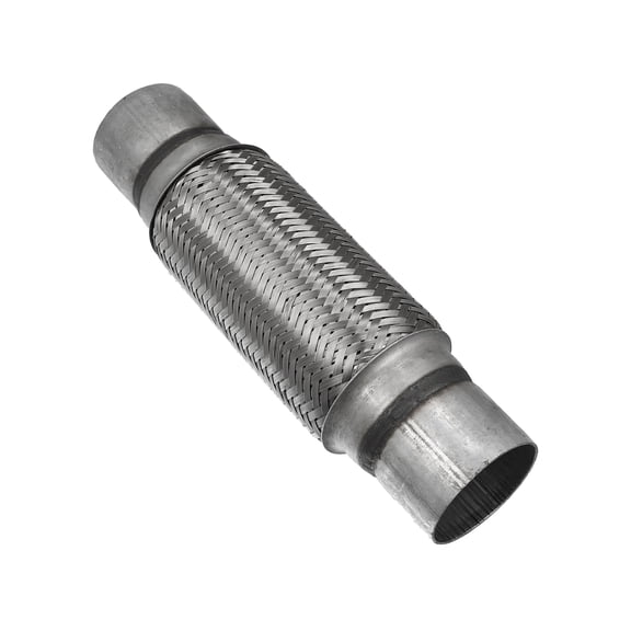 Unique Bargains 2.5"x8"x12" Car Exhaust Flexible Tube Universal Exhaust Joint w/ Welding Extension Pipe Stainless Steel