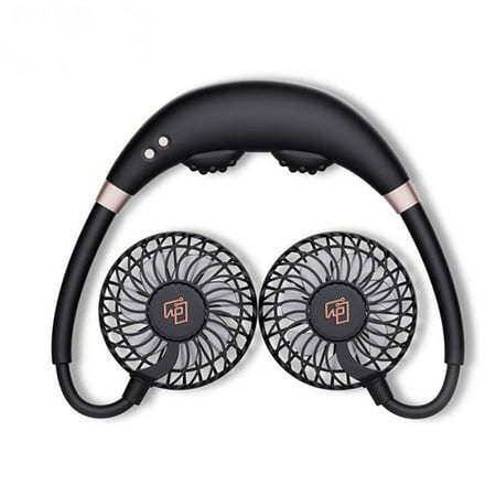 

Band Hanging USB Rechargeable Dual Fan Mini Air Cooler Summer Portable