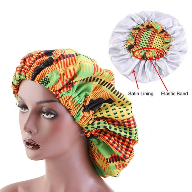 African Bonnet Kente imprimé pour les cheveux (Taille des enfants