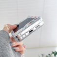 thumbnail image 5 of Cute Transparent Case for Samsung Galaxy Z Flip 6(2024 Release),Beautiful Print Design with Pearl Wrist Chain Shockproof Galaxy Z Flip 6 Phone Cover (Flower), 5 of 9