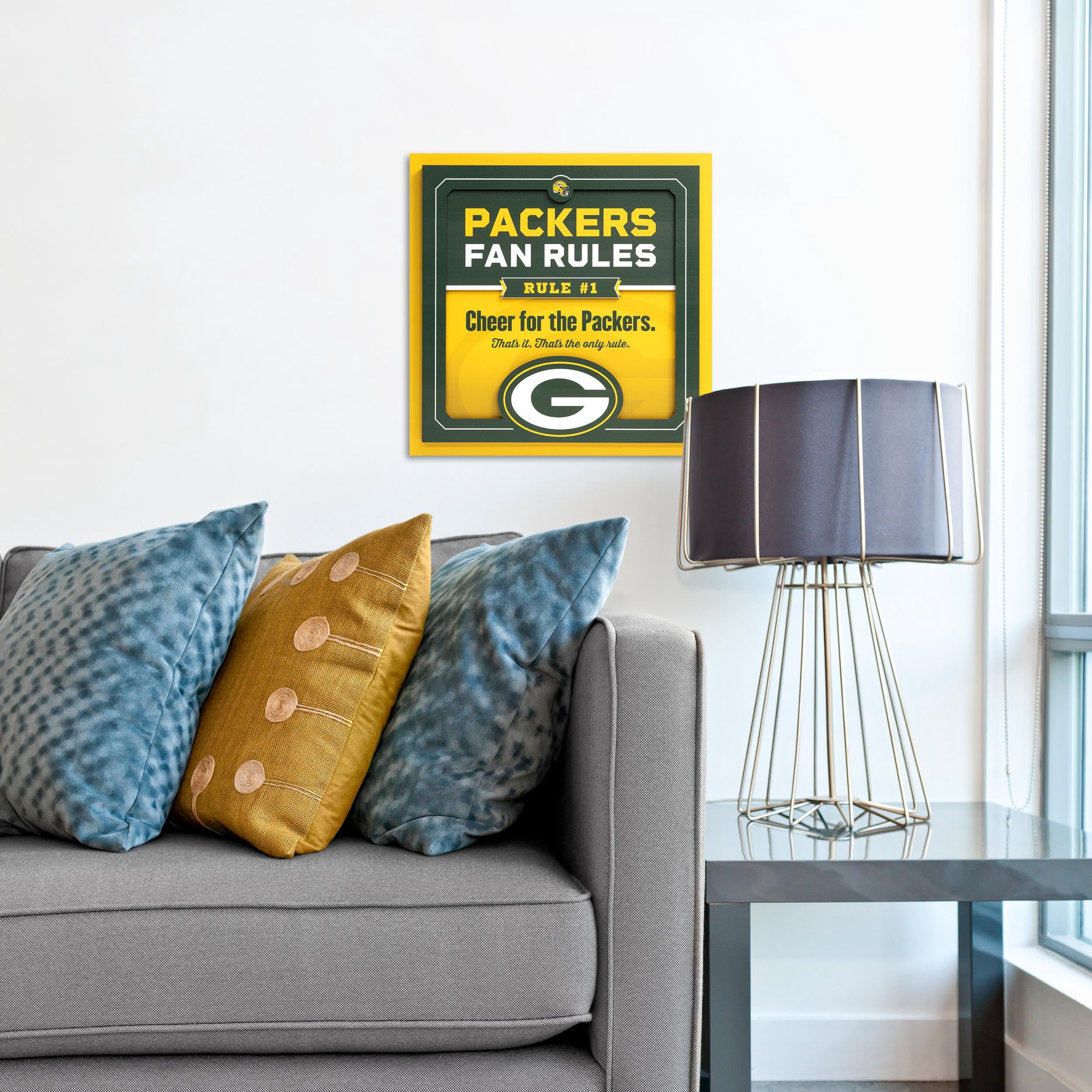 YouTheFan NFL Green Bay Packers Fan Rules 3D Wall Art