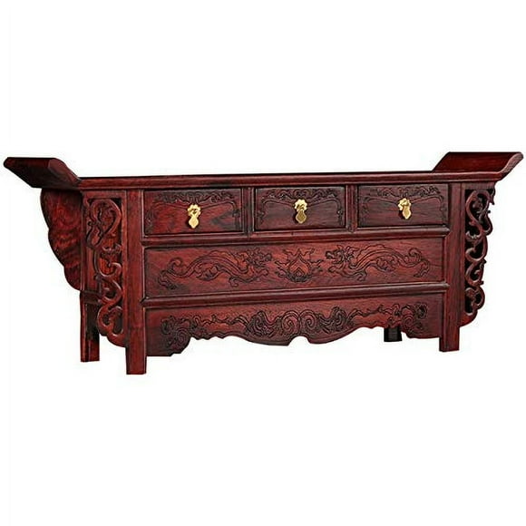 NWFashion Standing Chinese Rosewood Red Wooden Display Decorate Shelf Desktop (Deska)
