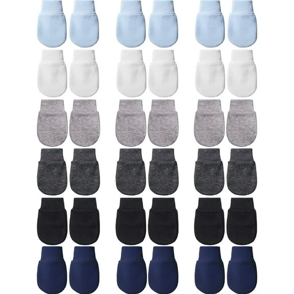 18 Pairs Newborn Baby Mittens Infant Toddler Gloves No Scratch Mittens Gloves for 0-6 Months Baby Boys Girls