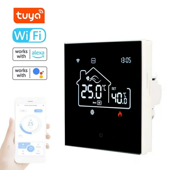 Tuya WiFi Indoor Central Air Conditioning Thermostat Floor Heating All-in-One Temperature Regulator Digital Display Intelligent