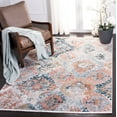 thumbnail image 2 of SAFAVIEH Shivan Beth Geometric Distressed Area Rug, Blue/Rose, 5'3" x 7'6", 2 of 8