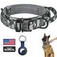 thumbnail image 1 of Collar táctico para perros DAGANXI de nailon ajustable con asa (L, camuflaje), 1 of 6