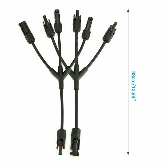 FungLam (1 to 3) Solar Panel Y Branch Cable Connection Waterproof Adapter Connector Extension