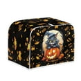 thumbnail image 2 of ZUXONGSY Halloween Black Cat Toaster Cover 2 Slice Toaster Dust Cover Wide Slot Fingerprint Protection Pumpkin Compatible with Most 2-Slice Toasters Halloween Decor, 2 of 7