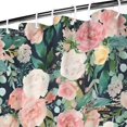 thumbnail image 3 of Pioneer Flower Floral Print Pattern Shower Curtain 36"x72" ,Bathroom Decorative Shower Curtains Set with 12 Hooks,Modern Waterproof Washable Shower Curtain, 3 of 6