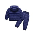 thumbnail image 2 of WIBACKER Toddler Kid Baby Boy Girl Cute Hooded Puffer Jacket Pants Winter Lightweight Down Outwear, 2 of 8
