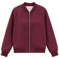 thumbnail image 4 of Enjoytime Fall Jackets for Women Stand Collar Zip Up Bomber Jackets Trendy Lightweight Casual Long Sleeve Outerwear, 4 of 7