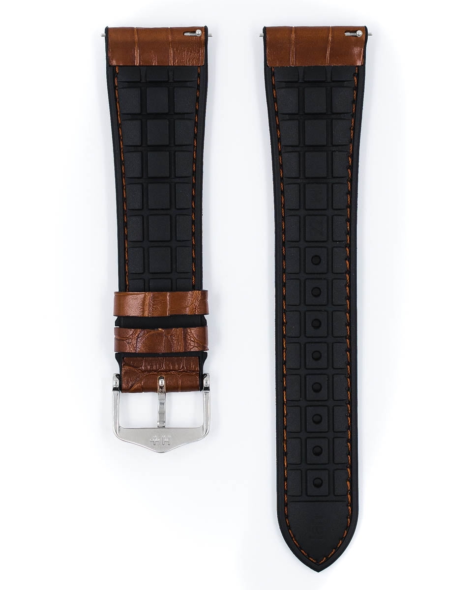 Golden Brown Calf Leather Watch Strap Hirsch James WTS] Hirsch