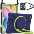 thumbnail image 1 of Funda colorida para Samsung Tab S6 Lite de 10,4 pulgadas con correa para el hombro, soporte de anillo ajustable grande y protección contra golpes., 1 of 5