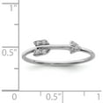 thumbnail image 4 of Sterling Silver Rhodium-Plated Polished Cz Arrow Ring (Size 8) Made In China qr6198-8, 4 of 5