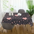 thumbnail image 6 of GZHJMY Valentine's Day Love Heart Tablecloth, Rectangle Waterproof Washable Polyester Table Cover for Picnic Dinner Holiday Party Decor, 60 x 60 Inch, 6 of 7