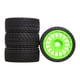 thumbnail image 1 of 4x Ruedas Neumáticos Portátil Alto Rendimiento Ligero Modelo DIY Repuestos Fácil Hexágono verde, 1 of 9