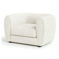 thumbnail image 2 of Dly Accent Chair, Tuxedo Style Arms, Plush White Boucle Cushions, 2 of 5