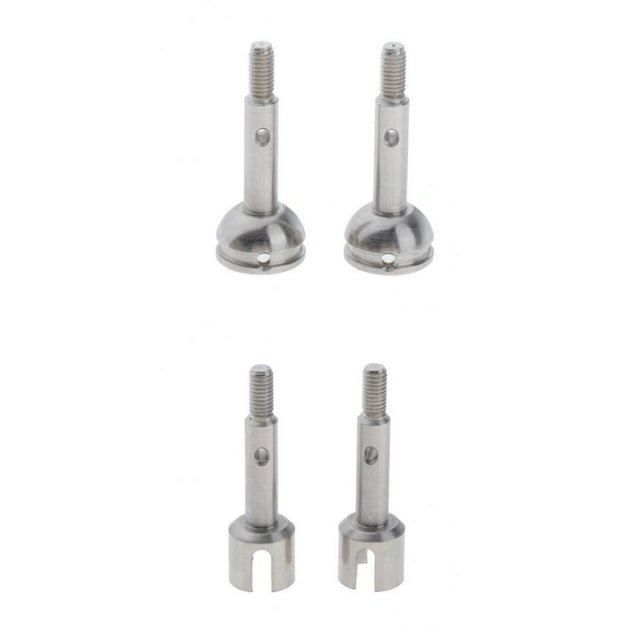 de eje de rueda delantera y trasera de metal para coche RC de 4 piezas, piezas de repuesto para