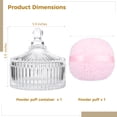 thumbnail image 5 of 2 PCS Glass Powder Puff Container Set, Decorative Jars with Lid, Large Powder Puffs, Ideal for Adult Body Powder Application, 5 of 6