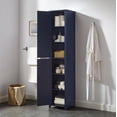 thumbnail image 4 of Crosley Furniture Savannah Linen Storage Cabinet in Navy, 4 of 15