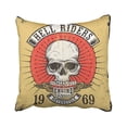thumbnail image 1 of WOPOP Biker Vintage Of Skull With Hell Riders Style Design About Graphic With Motorcycle Pillowcase Throw Pillow Cover 18x18 inches, 1 of 1
