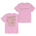 thumbnail image 2 of Little Kid Kids Girl's Graphic Letter Print Tee Shirt Round Neck Short Sleeve T Shirts Summer Cute Trendy Tops Girls Full Sleeves Tops 5t Little Girl Lace Top Lime Top Toddler 5-6 Years Pink, 2 of 3