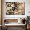 thumbnail image 3 of Elephant Stock Ink Woman Portrait Wall Art - Horizontal Canvas Wall Art - Living Room Wall Decor - People Canvas - Brown And Beige Decor - 51" x 34", 3 of 8