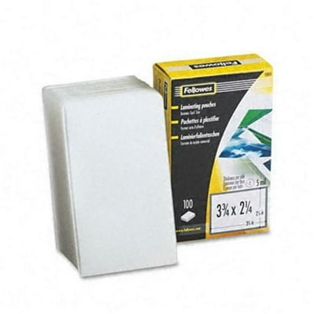 Fellowes Laminating Pouches 5 Mil 2-1/4 x 3-3/4 100 Pack