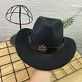 thumbnail image 4 of Celivon Unisex Western Cowboy Hat Summer Casual Wide Brim Travel Loose Cap, 4 of 4