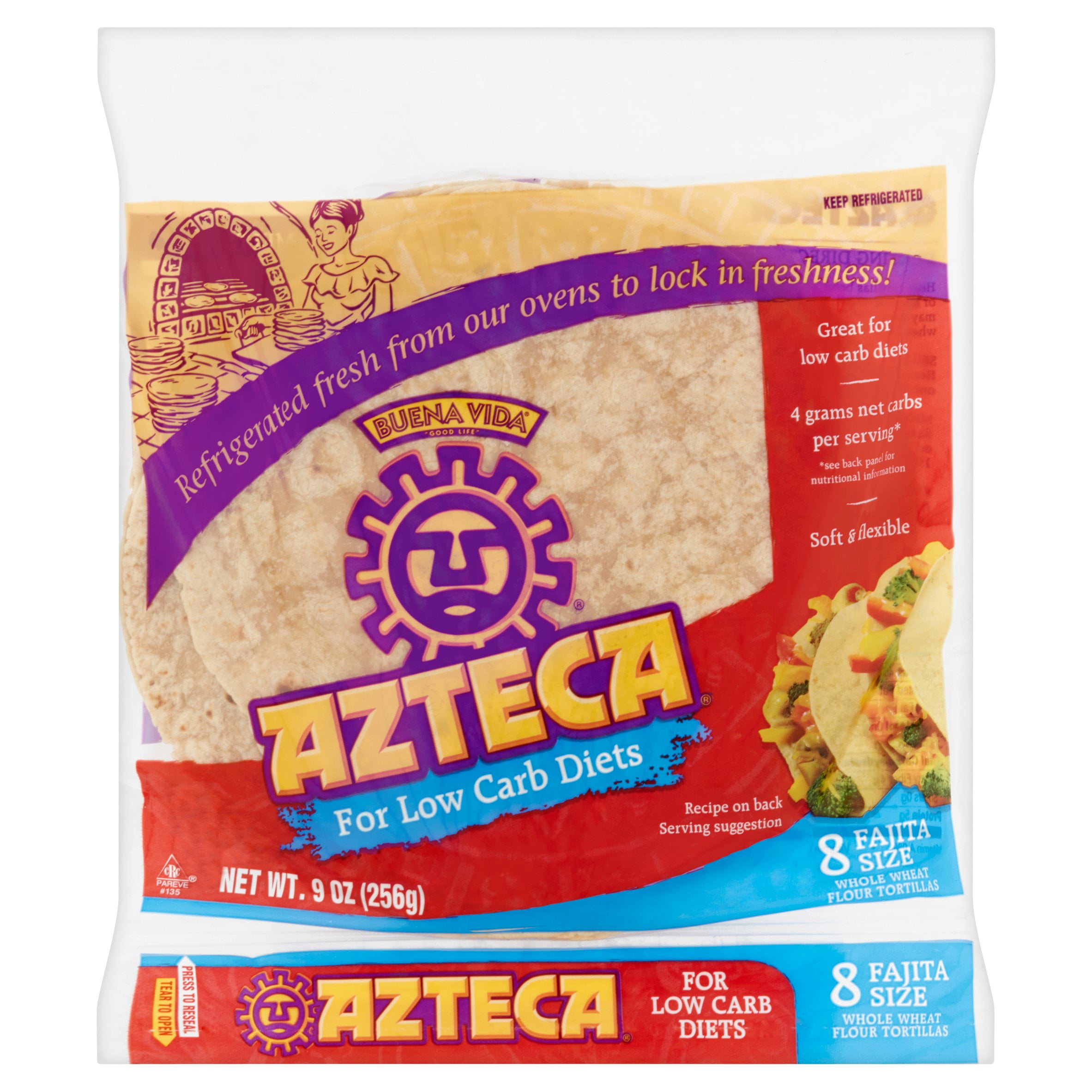 Azteca Flour Fajita Size Tortillas, 9 Oz., 8 Count