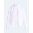 thumbnail image 5 of Free Assembly Women's and Women's Plus Button Front Cotton Shirt with Long Sleeves, Sizes XS-4X, 5 of 5