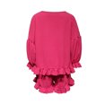 thumbnail image 5 of DHFJKG 2 Piece Outfits For Women Summer Shorts Set Ruffle Long Sleeve Loose Fit Solid Color T Shirt And Shorts Matching Sets Trendy Outfit, 5 of 5