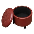 thumbnail image 4 of Convenience Concepts R9-168 Designs4Comfort Pouf de Rangement Rond en Similicuir, 4 of 6