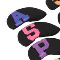thumbnail image 4 of 10pcs Golf Iron Head Cover with Large Color Number Waterproof Neoprene Golf Iron Club Headcover Set Black, 4 of 5