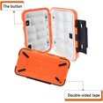 thumbnail image 3 of Caja de almacenamiento de señuelos de pesca naranja, caja de aparejos de pesca portátil impermeable, caja de aparejos de pesca con divisores ajustables, caja de aparejos de pesca para pescar señuelos, 3 of 5