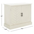 thumbnail image 3 of SAFAVIEH Peyton 2 Door Contemporary White Storage Wood Rectangle Cabinet (31.5 in. W x 13.4 in. D x 26 in. H), 3 of 16