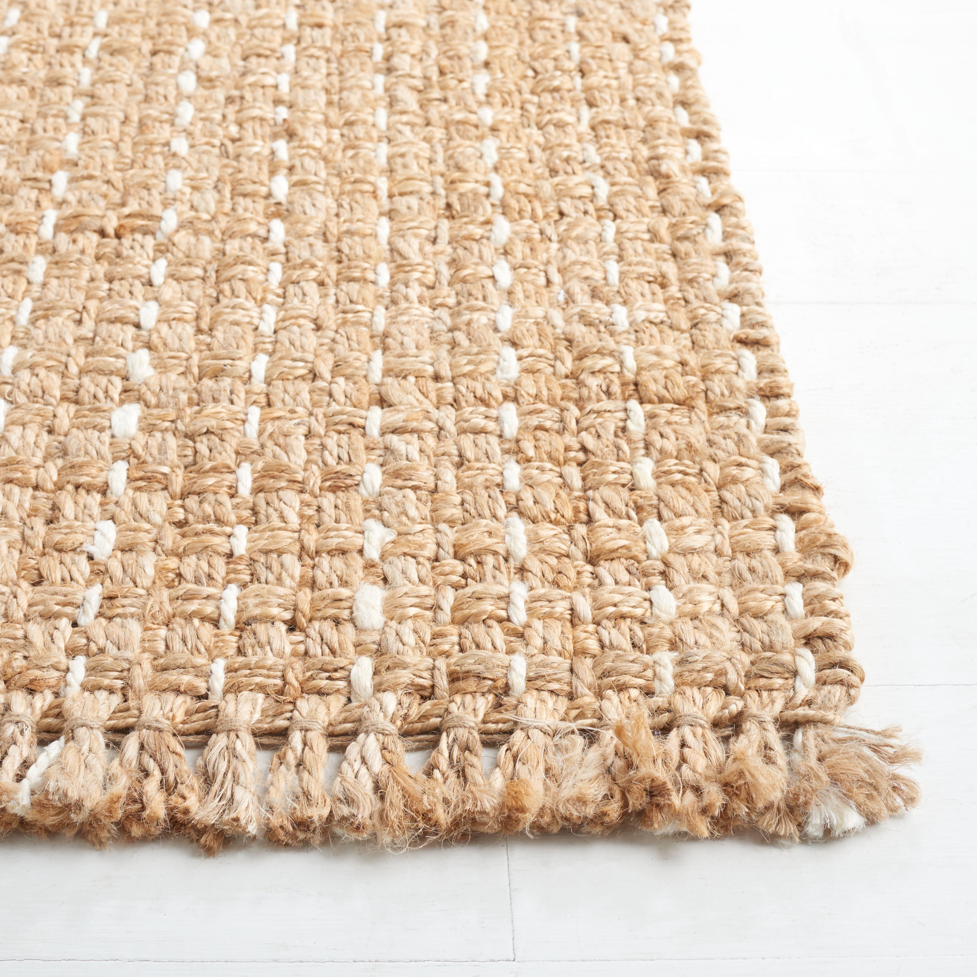 SAFAVIEH Natural Fiber Ilarion Solid Area Rug, Natural/Bleach, 4' x 6'