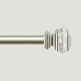 thumbnail image 2 of Exclusive Home Marquise 1" Curtain Rod and Coordinating Finial Set, Matte Silver, Adjustable 66"-120", 2 of 8