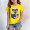 thumbnail image 4 of Staki USA Shirt Kids American Flag Shirt Toddler Girls USA Flag Shirts Kids 4th of July T-Shirt Patriotic Tee Tops Outfits 2-14Y(Yellow,13-14 Years), 4 of 5