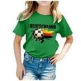 thumbnail image 1 of Xuewenshw T-Shirt à Manches Courtes Col Rond Imprimé Drapeau d'Allemagne pour Enfants Tendance Mode Florale Chemise de Base pour Petites Filles, 1 of 4
